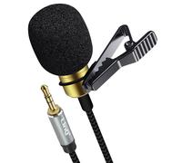 LinQ Microphone Jack 3.5mm Tie-clip Omnidirectional Sound Rotative Clip Cable 2m