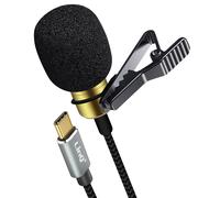 LinQ Microphone USB-C Tie-clip Omnidirectional Sound Rotative Clip Braided 2m