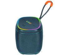 LinQ Mini 5W Wireless Bluetooth Speaker, IPX6 Waterproof with LED Lighting, Blue