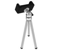 LinQ Mini Tripod Smartphone Tripod Metal Extendable Feet 360 Rotating, Silver