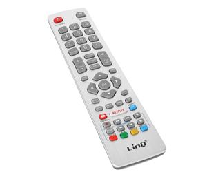 LinQ Universal Remote Control for Sharp TVs with Full Keypad and 8m Range, White