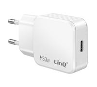 LinQ Universal Wall Charger USB-C 30W Power Delivery, White