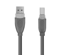 LinQ USB-A 2.0 to USB-B 2.0 Cable, Fast Transfer Stable Connection 3m, Grey