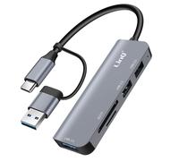 LinQ USB C and USB Hub with USB 3.0 + 2x USB 2.0 SD and TF Card Reader