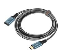 LinQ USB-C Extension Cable 100W Charging 8K Video Transfer 20Gbps 2m, Grey
