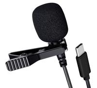 LinQ USB-C Tie Clip Microphone with Noise Reduction Rotating Clip 1.5m