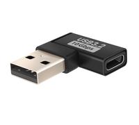 LinQ USB-C to USB-A Male Right Angle Charging and Transfer Adapter 10Gbps