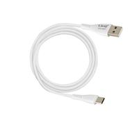 LinQ USB to USB-C 15W Charge and Transfer Braided Nylon 1m, White