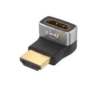 LinQ Video Adapter HDMI to HDMI 90° Angled 8K Ultra HD Resolution, Grey