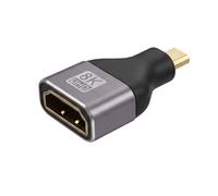 LinQ Video Adapter Micro-HDMI Male to HDMI 2.1 Female 8K UHD, Grey