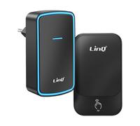 LinQ Wireless Doorbell for House with Chime on Plug Range 150m and LED