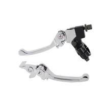 LinQianBhD Brake Clutch Levers 1 Pair 22mm 7/8" Folding Aluminum Clutch Brake Lever for Handlebar for 50cc for 110cc for 125cc for 200cc for TTR SSR Apollo 125 Pit Dirt Bike Clutch Lever Handlebar(A)