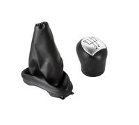 LinQianBhD Gear Lever Shift Knob for Clio 2 II for Mk2 2001 2002 2003 2004 2005 Car Gear Shift Knob Manual Leather Stick Boot Gaiter Cover 8200071449(2Pcs Set A)