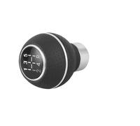 LinQianBhD Gear Lever Shift Knob for M8 for M10 for M11 for M12 Shift Lever Gear Level Knob Head 5 Speed Leather＆Aluminium Car(Silver)
