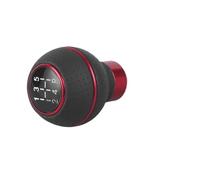 LinQianBhD Gear Lever Shift Knob for M8 for M10 for M11 for M12 Shift Lever Gear Level Knob Head 5 Speed Leather＆Aluminium Car(Red)