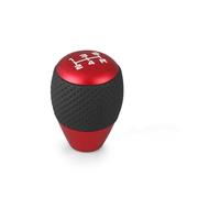 LinQianBhD Gear Lever Shift Knob for M8 for M10 for M12 Shift Lever Gear Level Knob Head Universal Leather＆Aluminium Car 5 Speed(Red)