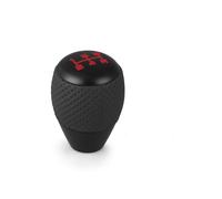 LinQianBhD Gear Lever Shift Knob for M8 for M10 for M12 Shift Lever Gear Level Knob Head Universal Leather＆Aluminium Car 5 Speed(Black)