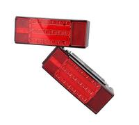 LinQianBhD Rear High Brake Stop Light 12V 2PCS Rectangular Submersible LED Trailer Light Red Turn Signal Tail Brake Lights For Trucks Trailers Vans