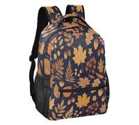 linqin Acorn Oak Fall Leaves Multi Pocket Casual Backpack S, Acorn Oak Fall Leaves, S, Backpack