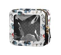 linqin Beautiful Butterflies Cute Makeup Bag Clear Toiletry Bags Cosmetic Bag for Flying, Beautiful Butterflies, One Size
