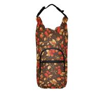 linqin Beauty Raspberries Dark Crossbody Water Bottle Holder Versatile Drawstring Backpack with Bottle Holder Hiking Gear Water Bottles Backpack Fits 20/24/32/40 oz Bottles, Beauty Raspberries Dark, 1