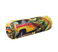 linqin Bolster Round Body Pillow with Removable Cover for Sleeping, Relieve Pain and Pressure, T-rex Monsters Truck Funny OneSize