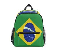 linqin Brazil Flag backpack bags for kids harnessing with leash book bags with name tag for 4 year old mochilas para ni?a