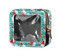 linqin Christmas Garden Gnome Clear Small Makeup Bag Toiletry Bag Makeup Bag Organizer for Traveling, Garden Gnome, One Size