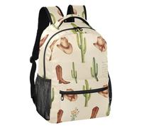 linqin Cowboy Boots Cactus Adjustable Strap Daypack S, Cowboy Boots Cactus, M, Backpack