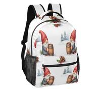 linqin Cozy Winter Gnome Pine Lightweight Backpack S, Cozy Winter Gnome Pine, S, Backpack