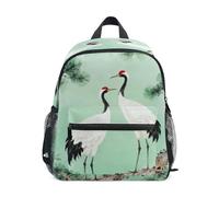 linqin Cranes on Pine Branch kids backpacks for school safety books bag with name tag for 5 year old bolso escolar para adolecente