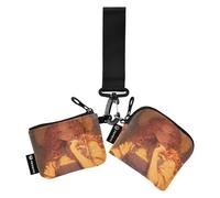 linqin Curious Farmer Women's Coin Wallet Card Holder Minimalist Business Card Case Money Organizer with Wristle Strap for Work Travel 2 Pcs, Curious Farmer, One Size