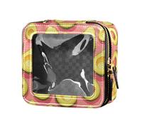 linqin Cute Avocados Hot Pink Clear Makeup Bag for Purse Waterproof Travel Toiletry Bag Portable Make Up Organizer for Flying, Cute Avocados Hot Pink, 1 size, Cute Avocados Hot Pink, 1 size