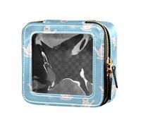 linqin Cute Cartoon Seal Pup Cute Travel Makeup Bag Clear Toiletry Bag Cosmetic Organizer Case for Women, Cute Cartoon Seal Pup, One Size