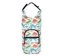 linqin Cute Dinosaurs Water Bottle Storage Bag Foldable Insulated Water Bottle Bag Backpack Water Bottle Holder Fits 20/24/32/40 oz Bottles