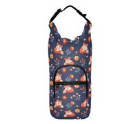 linqin Cute Foxes Flowers Water Bottle Carriers Foldable Water Bottle Carrier for Walking Water Bottle Carrier with Strap Fits 20/24/32/40 oz Bottles