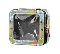 linqin Cute Monsters Cute Travel Makeup Bag Clear Toiletry Bags Portable Make Up Organizer for Flying, Cute Monsters, One Size