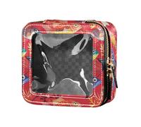 linqin Cute Snapper Fishes Red Clear Makeup Bag Travel Bags for Toiletries Mini Makeup Containers for Travel, Cute Snapper Fishes Red, One Size