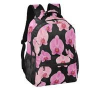 linqin Dark Orchid Bloom Floral Multi Pocket Daypack S, Dark Orchid Bloom Floral, M, Backpack