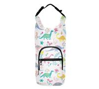 linqin Dinosaurs Cute Water Bottle Carrier Space-Saving Water Bottle Carrier for Biking Hiking Water Bottle Backpack Fits 20/24/32/40 oz Bottles