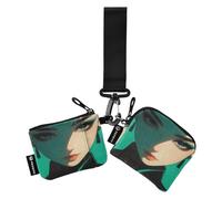linqin Elegant Chinese Woman Women's Wallets Card Cases Mini Fashion Identity Card Protector with Wristle Strap for Men Women 2 Packs, Elegant Chinese Woman, One Size