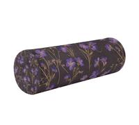 linqin Extra Dense Memory Foam Round Pillow with Removable Cover Ergonomically Designed for Head, Back, and Legs, Little Purple Flowers