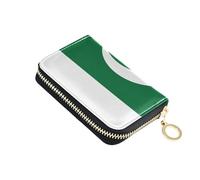 linqin Flag Pakistan Palm-Sized Small Wallet for On-the-Go RFID Blocking Vegan Leather 2 Coin Pockets On-the-Go