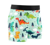 linqin Funny Dinosaurs Mens Boxer Brief Underwear Comfortable Mens Briefs Underwear Bamboo Short Leg Underwear