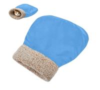 linqin Hideaway Pet Snuggle Sack Cold Weather Sky Blue Solid Color Cat Bed Bag for Puppy Dog Cats Soft Self Warm