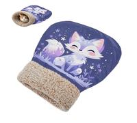 linqin Hideway for cute's Cold Weather Sweet Lavender Fox Cat Sleeping Bag Bed Cave for Puppy Dog Cats Soft durables Self Warm