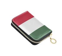 linqin Hungary Flag Compact Small Wallet for Daily Carry Multi-Functional Soft Leather 9 Card Slots On-the-Go