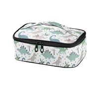 linqin Kids Lunch Bag Dinosaurs Palm Trees Footprints Insulated Cooler Bag Waterproof Lunchbox for Girl Insulated Lunch Container for Travel