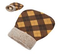 linqin Kitten's Hideaways Winter Yellow Brown Buffalo Checks Cat Bed Bags Perfect Shelter Soft Self Heating