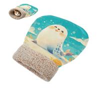linqin Kitten's Mat Pad Sack Winter Seal Pale Turquoise Cat Bed Cave Sleeping Bag for Indoor Cats for Small Dogs Comfortable Cozy Self Warm